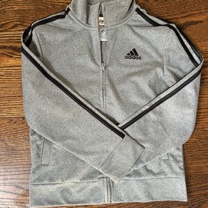 Adidas Kids Gray Zip-Up Hoodie